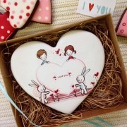 Пряник-сердце "I love you" в подарочной коробке
